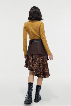 Cute Everyday Outfits, Outfit Inspo Casual Grunge Asymmetrical Plaid Skirt