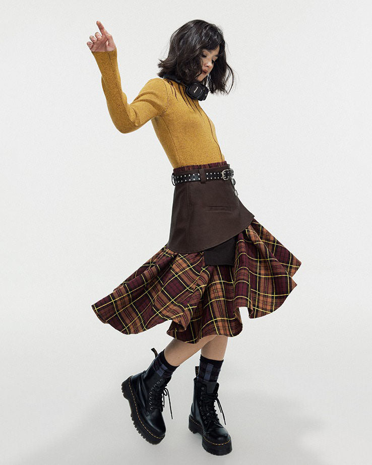 Cute Everyday Outfits, Outfit Inspo Casual Grunge Asymmetrical Plaid Skirt Cute Everyday Outfits, Outfit Inspo Casual Grunge Asymmetrical Plaid Skirt