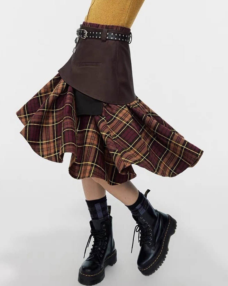 Cute Everyday Outfits, Outfit Inspo Casual Grunge Asymmetrical Plaid Skirt Cute Everyday Outfits, Outfit Inspo Casual Grunge Asymmetrical Plaid Skirt