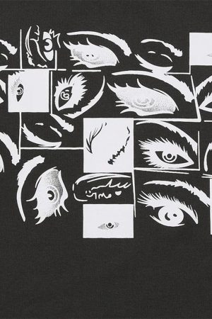 Cute Everyday Outfits, Outfit Inspo Casual Grunge Eyes Long Sleeve Tee