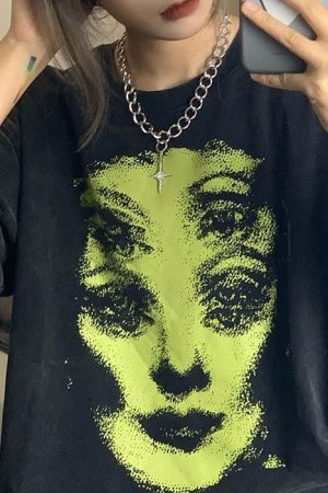 Cute Everyday Outfits, Outfit Inspo Casual Grunge Ghost Face Graphic T-Shirt