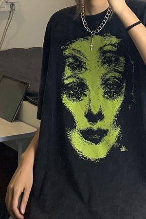 Cute Everyday Outfits, Outfit Inspo Casual Grunge Ghost Face Graphic T-Shirt