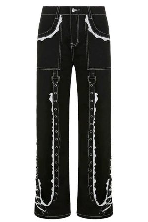 Cute Everyday Outfits, Outfit Inspo Casual Grunge Lace Up Baggy Jeans