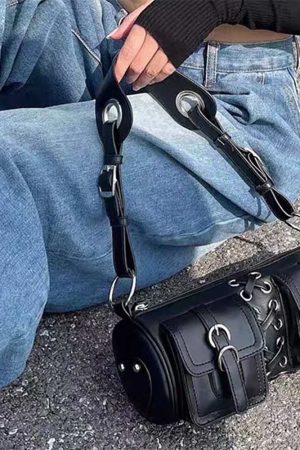 Cute Everyday Outfits, Outfit Inspo Casual Grunge Lace Up Underarm Bag