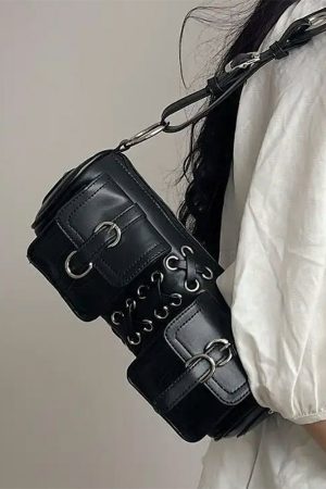 Cute Everyday Outfits, Outfit Inspo Casual Grunge Lace Up Underarm Bag