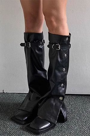 Cute Everyday Outfits, Outfit Inspo Casual Grunge Leather Leg Warmers