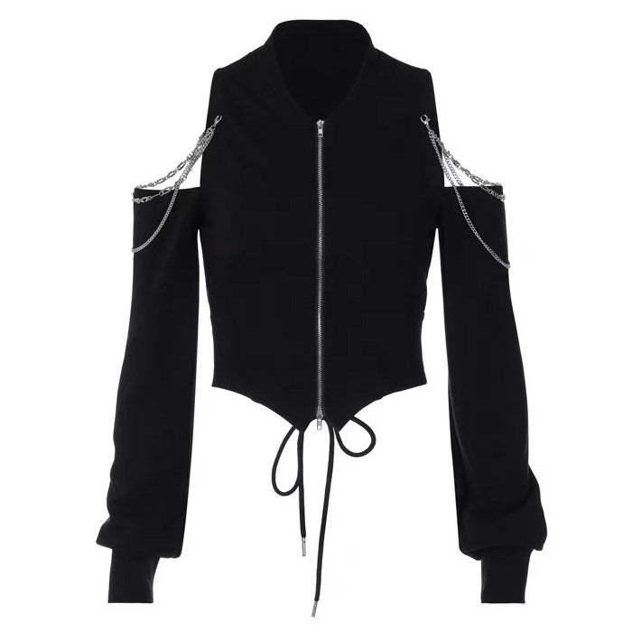 Cute Everyday Outfits, Outfit Inspo Casual Grunge Long Sleeve Chain Top Cute Everyday Outfits, Outfit Inspo Casual Grunge Long Sleeve Chain Top