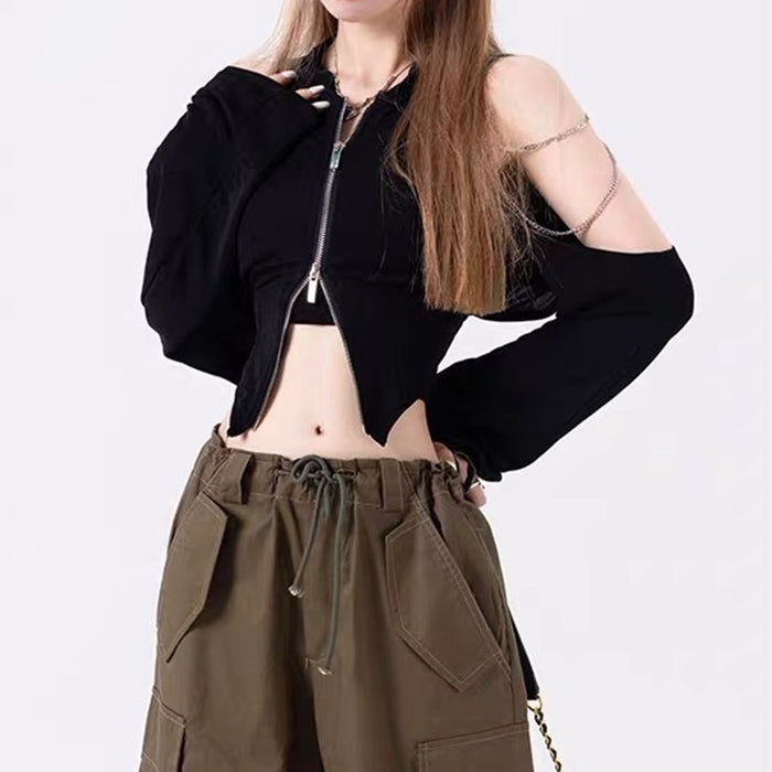 Cute Everyday Outfits, Outfit Inspo Casual Grunge Long Sleeve Chain Top Cute Everyday Outfits, Outfit Inspo Casual Grunge Long Sleeve Chain Top