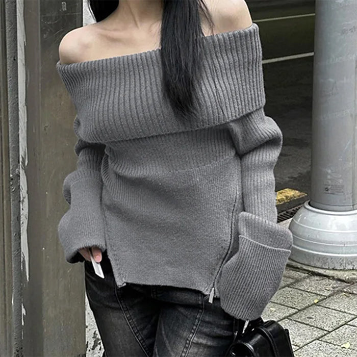Cute Everyday Outfits, Outfit Inspo Casual Grunge Off Shoulder Knit Sweater Cute Everyday Outfits, Outfit Inspo Casual Grunge Off Shoulder Knit Sweater