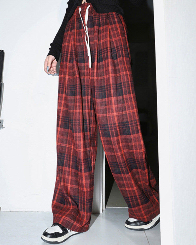 Cute Everyday Outfits, Outfit Inspo Casual Grunge Plaid Pants in Red Cute Everyday Outfits, Outfit Inspo Casual Grunge Plaid Pants in Red