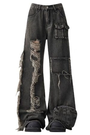 Cute Everyday Outfits, Outfit Inspo Casual Grunge Ripped Jeans in Black