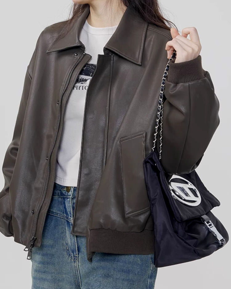 Cute Everyday Outfits, Outfit Inspo Casual Grunge Sleaze Leather Bomber Jacket Cute Everyday Outfits, Outfit Inspo Casual Grunge Sleaze Leather Bomber Jacket
