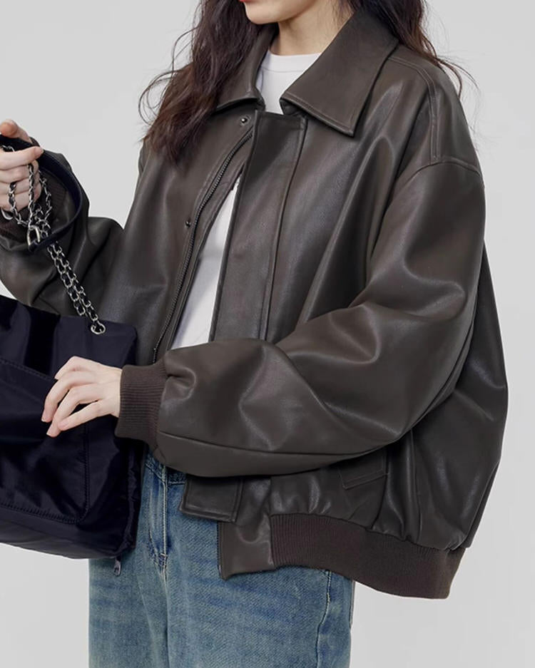 Cute Everyday Outfits, Outfit Inspo Casual Grunge Sleaze Leather Bomber Jacket Cute Everyday Outfits, Outfit Inspo Casual Grunge Sleaze Leather Bomber Jacket