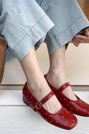 Cute Everyday Outfits, Outfit Inspo Casual Grunge Sleaze Studded Mary Jane Flats