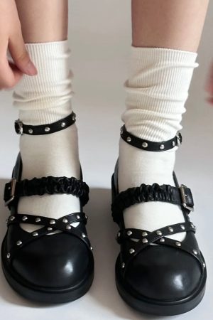 Cute Everyday Outfits, Outfit Inspo Casual Grunge Sleaze Studded Mary Janes