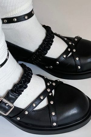 Cute Everyday Outfits, Outfit Inspo Casual Grunge Sleaze Studded Mary Janes