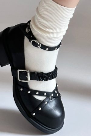 Cute Everyday Outfits, Outfit Inspo Casual Grunge Sleaze Studded Mary Janes