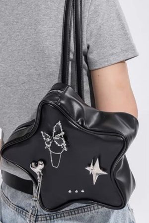 Cute Everyday Outfits, Outfit Inspo Casual Grunge Star-Shaped Mini Backpack