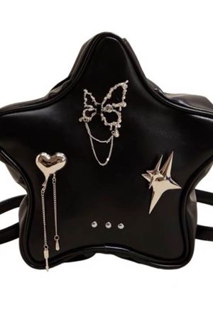 Cute Everyday Outfits, Outfit Inspo Casual Grunge Star-Shaped Mini Backpack