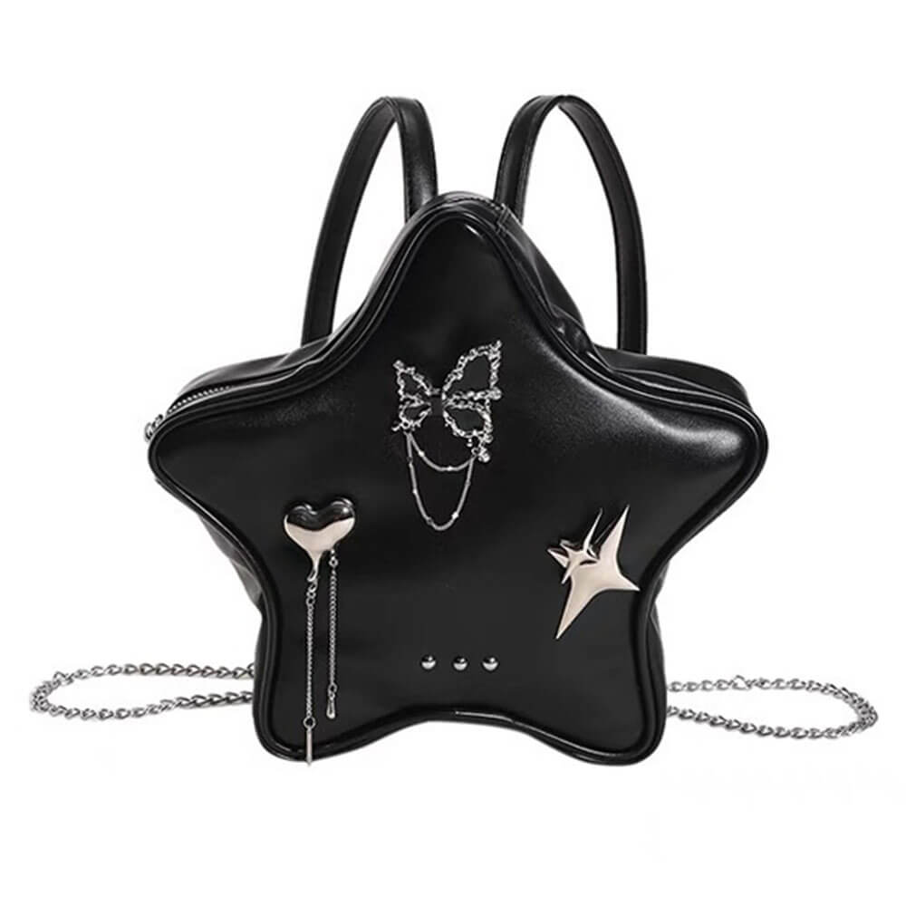 Cute Everyday Outfits, Outfit Inspo Casual Grunge Star-Shaped Mini Backpack