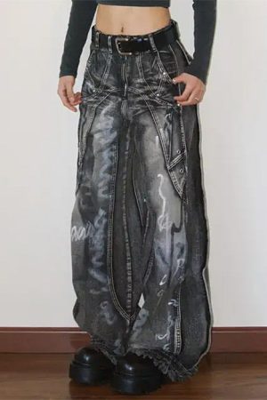 Cute Everyday Outfits, Outfit Inspo Casual Grunge Wide-Leg Cargo Jeans