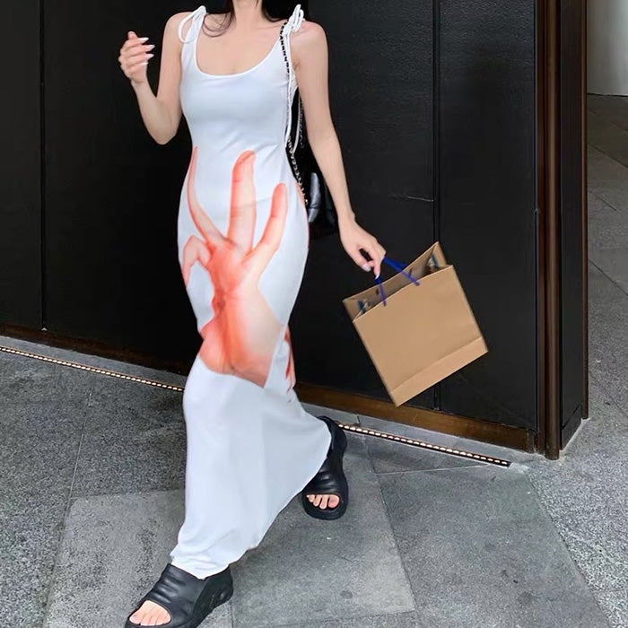 Cute Everyday Outfits, Outfit Inspo Casual Hand Print Baddie Aesthetic Dress Cute Everyday Outfits, Outfit Inspo Casual Hand Print Baddie Aesthetic Dress