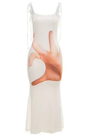 Cute Everyday Outfits, Outfit Inspo Casual Hand Print Baddie Aesthetic Dress