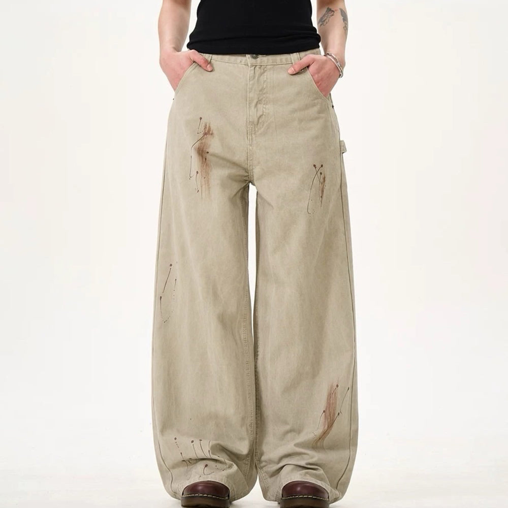 Cute Everyday Outfits, Outfit Inspo Casual Handprint Wide-Leg Jeans Cute Everyday Outfits, Outfit Inspo Casual Handprint Wide-Leg Jeans