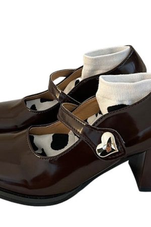 Cute Everyday Outfits, Outfit Inspo Casual Heart Buckle Mary Jane Shoes