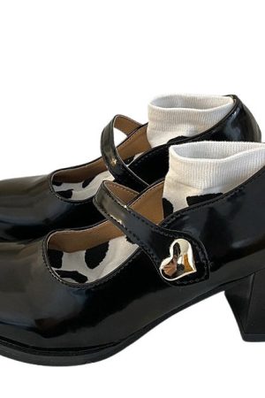 Cute Everyday Outfits, Outfit Inspo Casual Heart Buckle Mary Jane Shoes