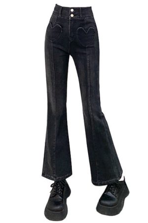 Cute Everyday Outfits, Outfit Inspo Casual Heart Crush Flare Cropped Jeans