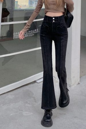 Cute Everyday Outfits, Outfit Inspo Casual Heart Crush Flare Cropped Jeans