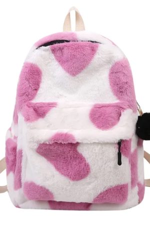 Cute Everyday Outfits, Outfit Inspo Casual Heart Crush Fuzzy Backpack