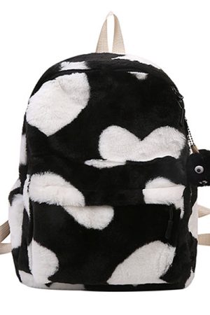 Cute Everyday Outfits, Outfit Inspo Casual Heart Crush Fuzzy Backpack