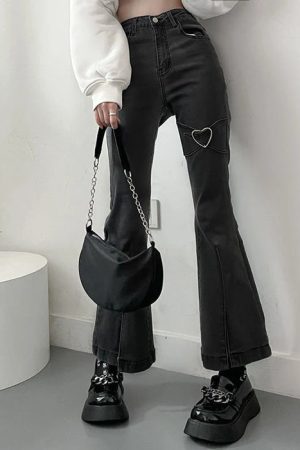 Cute Everyday Outfits, Outfit Inspo Casual Heart Flare Jeans