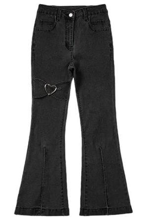 Cute Everyday Outfits, Outfit Inspo Casual Heart Flare Jeans