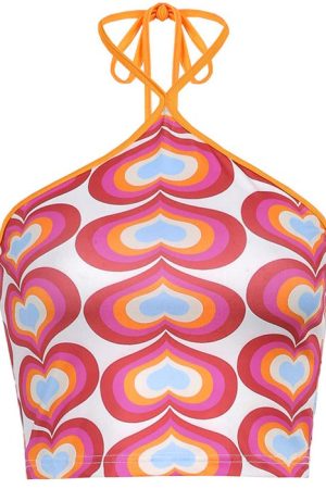 Cute Everyday Outfits, Outfit Inspo Casual Heart Halter Top