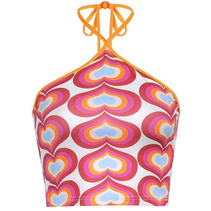 Cute Everyday Outfits, Outfit Inspo Casual Heart Halter Top