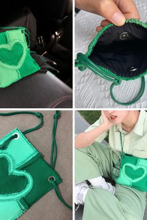 Cute Everyday Outfits, Outfit Inspo Casual Heart Patchwork Purse