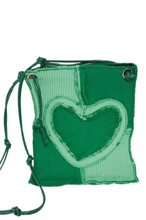 Cute Everyday Outfits, Outfit Inspo Casual Heart Patchwork Purse