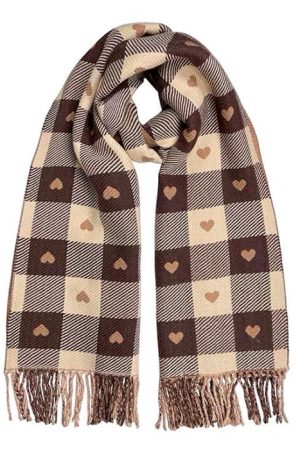 Cute Everyday Outfits, Outfit Inspo Casual Heart Pattern Scarf