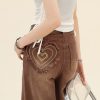 Cute Everyday Outfits, Outfit Inspo Casual Heart Pocket Brown Jeans