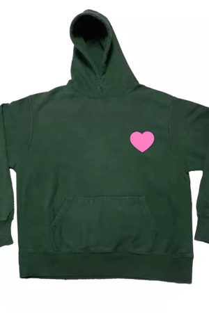Cute Everyday Outfits, Outfit Inspo Casual Heart Print Hoodie