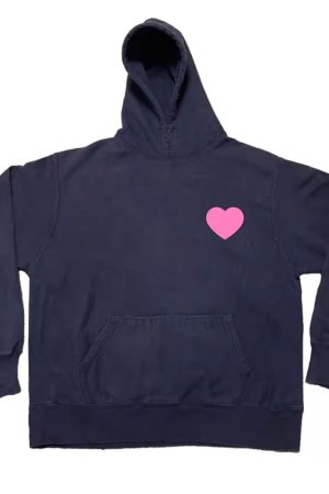 Cute Everyday Outfits, Outfit Inspo Casual Heart Print Hoodie