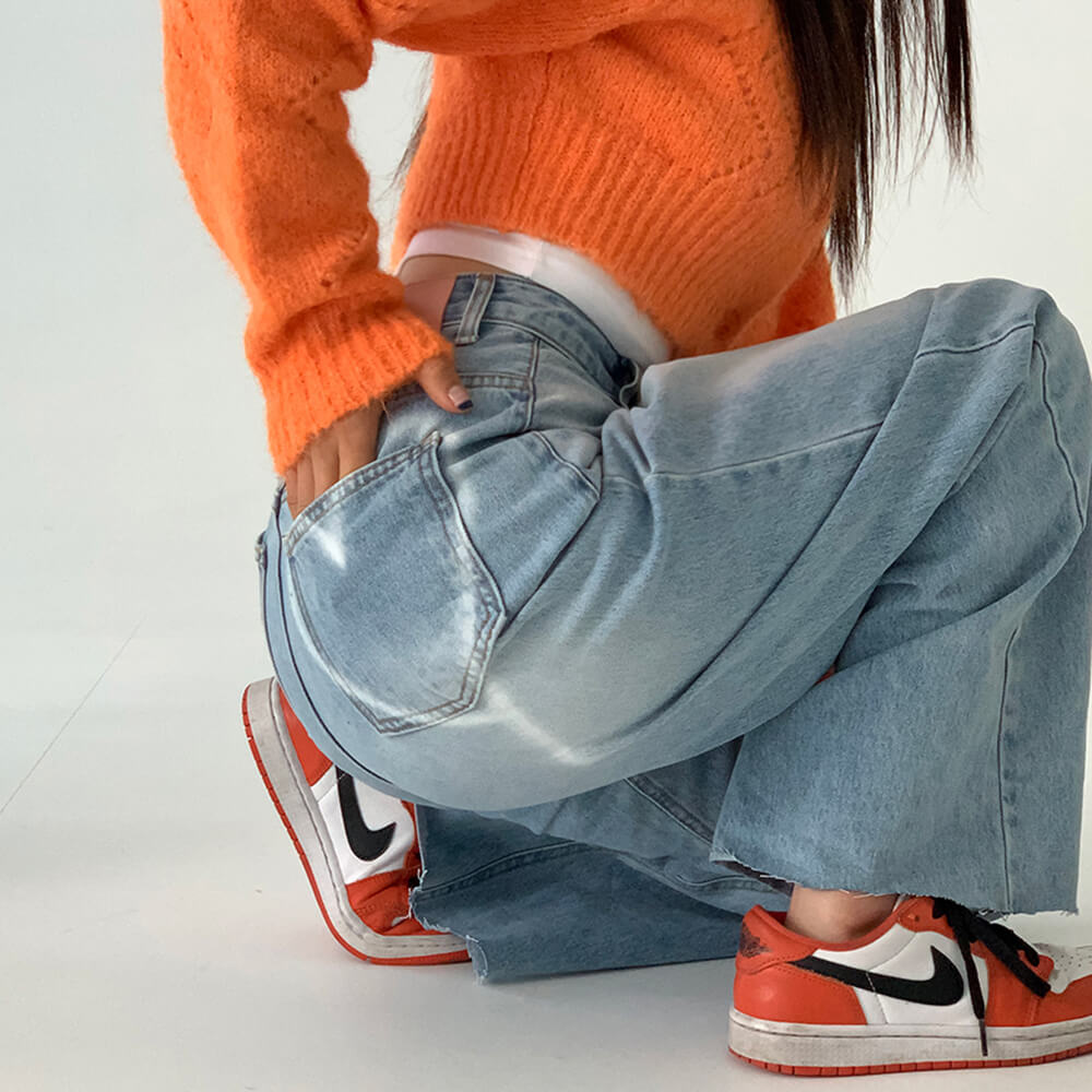 Cute Everyday Outfits, Outfit Inspo Casual Heart Print Pocket Wide Leg Jeans Cute Everyday Outfits, Outfit Inspo Casual Heart Print Pocket Wide Leg Jeans