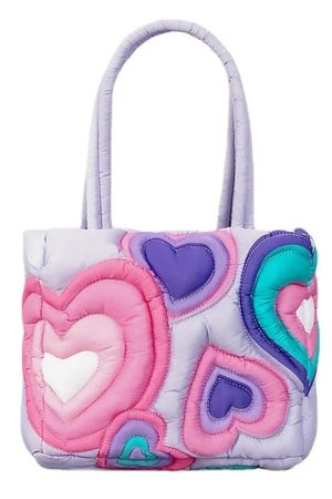 Cute Everyday Outfits, Outfit Inspo Casual Heart Puffer Shoulder Bag