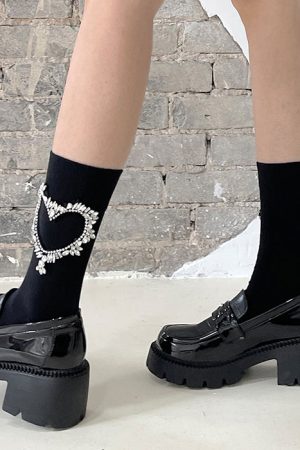 Cute Everyday Outfits, Outfit Inspo Casual Heart Rhinestone Socks