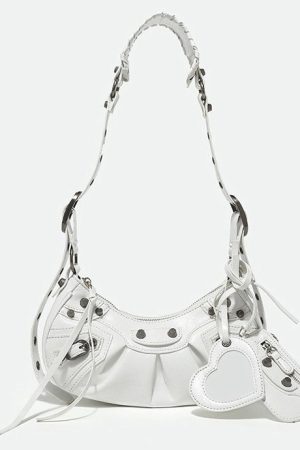 Cute Everyday Outfits, Outfit Inspo Casual Heart Y2K Mini Shoulder Bag