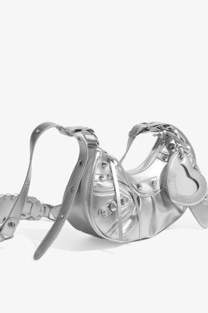 Cute Everyday Outfits, Outfit Inspo Casual Heart Y2K Mini Shoulder Bag