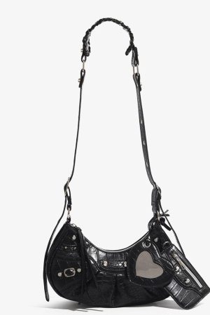 Cute Everyday Outfits, Outfit Inspo Casual Heart Y2K Mini Shoulder Bag